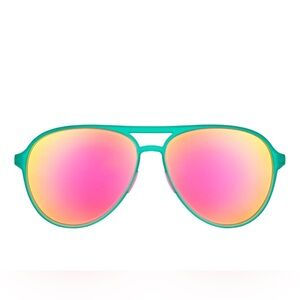Goodr Teal and Pink Polarized Sunglasses - Never Worn